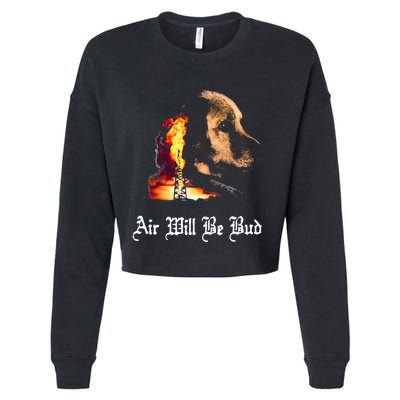 Air Will Be Blud Vintage Dog Air Will Be Blood Cropped Pullover Crew