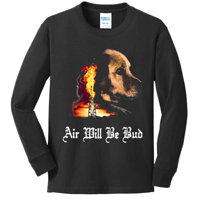 Air Will Be Blud Vintage Dog Air Will Be Blood Kids Long Sleeve Shirt