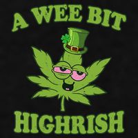 A Wee Bit Highrish Funny 420 Weed Marijuana St Patricks Day Ladies PosiCharge Tri-Blend Wicking Tank