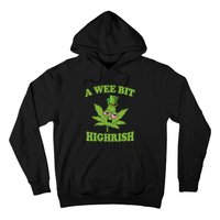 A Wee Bit Highrish Funny 420 Weed Marijuana St Patricks Day Hoodie