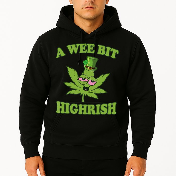 A Wee Bit Highrish Funny 420 Weed Marijuana St Patricks Day Hoodie