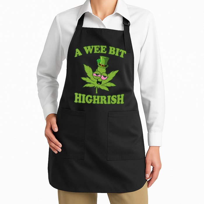A Wee Bit Highrish Funny 420 Weed Marijuana St Patricks Day Apron