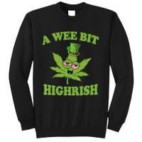 A Wee Bit Highrish Funny 420 Weed Marijuana St Patricks Day Sweatshirt