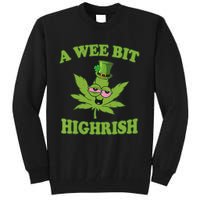 A Wee Bit Highrish Funny 420 Weed Marijuana St Patricks Day Tall Sweatshirt