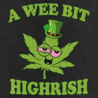 A Wee Bit Highrish Funny 420 Weed Marijuana St Patricks Day Hat