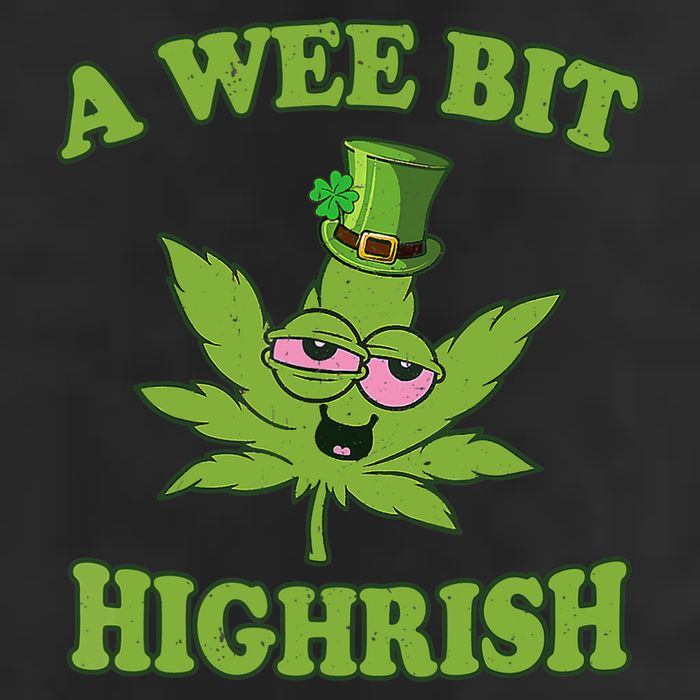 A Wee Bit Highrish Funny 420 Weed Marijuana St Patricks Day Hat