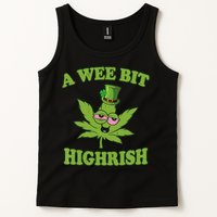 A Wee Bit Highrish Funny 420 Weed Marijuana St Patricks Day Tank Top