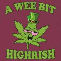A Wee Bit Highrish Funny 420 Weed Marijuana St Patricks Day 16oz Travel Tumbler