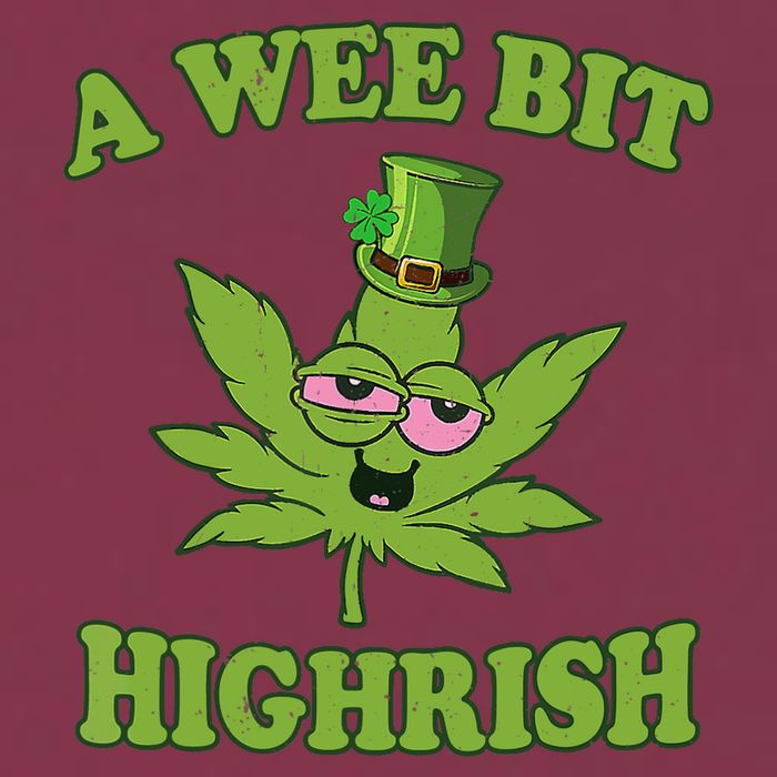 A Wee Bit Highrish Funny 420 Weed Marijuana St Patricks Day 16oz Travel Tumbler
