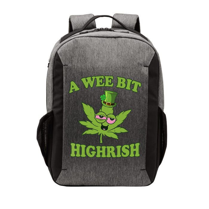 A Wee Bit Highrish Funny 420 Weed Marijuana St Patricks Day Vector Backpack