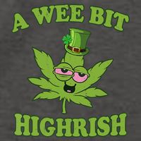A Wee Bit Highrish Funny 420 Weed Marijuana St Patricks Day Vector Backpack