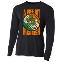 A Wee Bit Highrish Funny St Patricks Day Cooling Performance Long Sleeve Crew