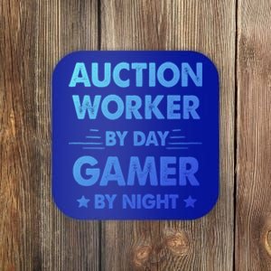 Auction Worker By Day Gamer By Night Gift Coaster