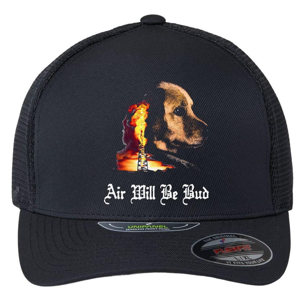 Air Will Be Blud Vintage Dog Air Will Be Blood Flexfit Unipanel Trucker Cap
