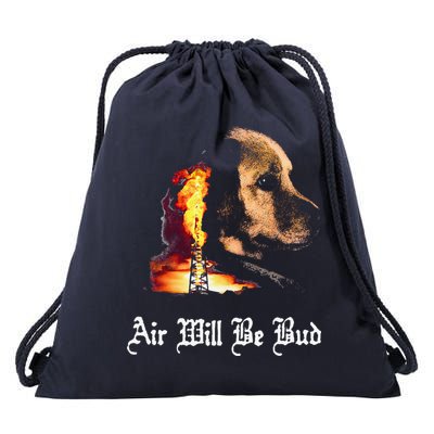 Air Will Be Blud Vintage Dog Air Will Be Blood Drawstring Bag