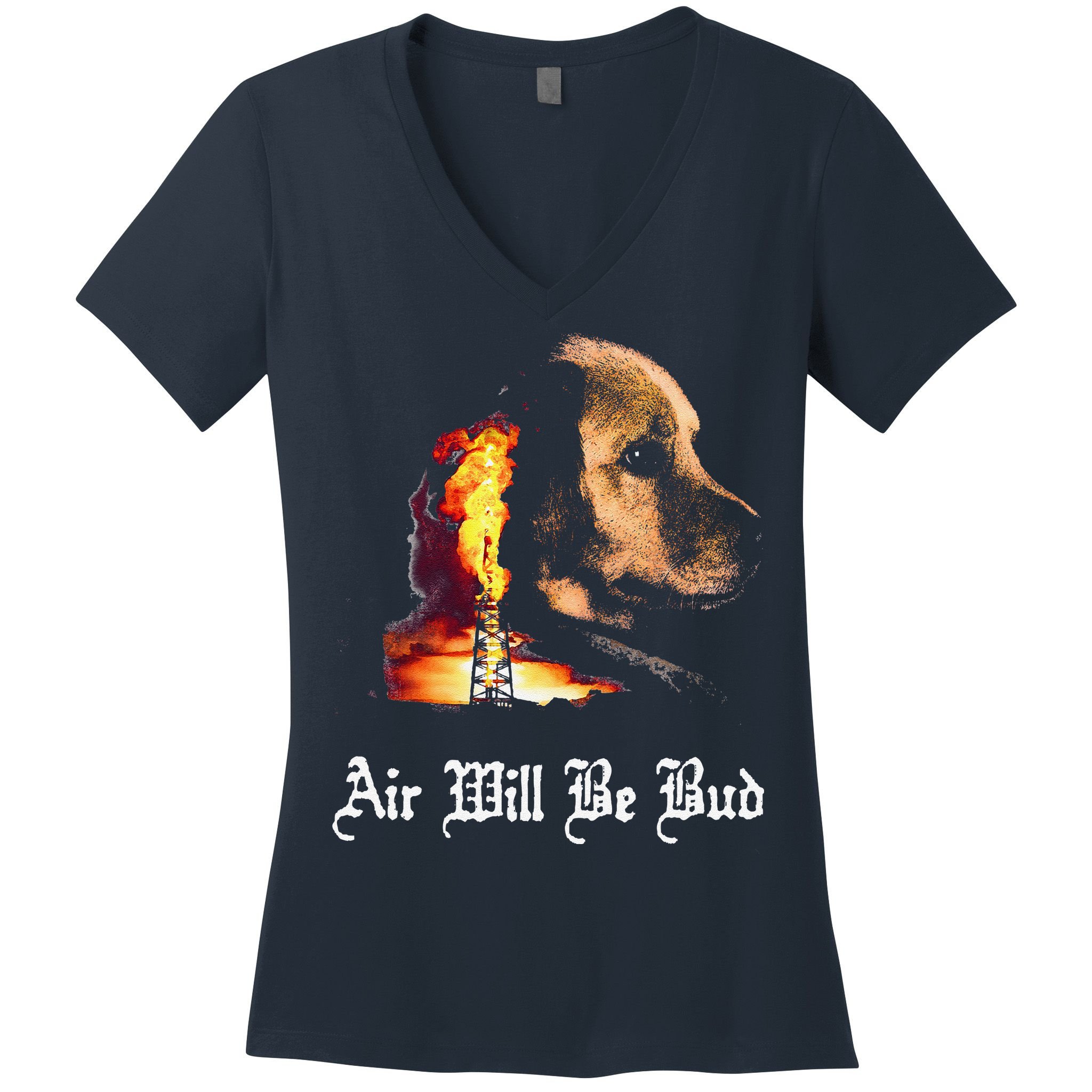 Air Will Be Blud Vintage Dog Air Will Be Blood Women's V-Neck T-Shirt