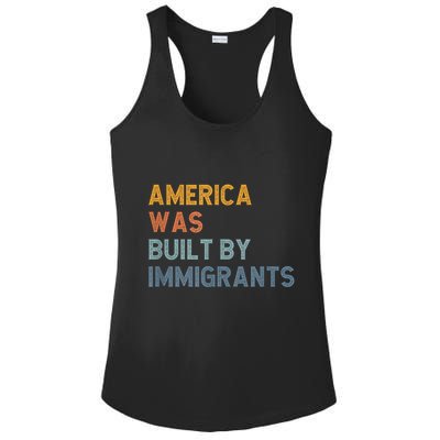 America Was Built By Immigrants Support Refugee Rights Ladies PosiCharge Competitor Racerback Tank