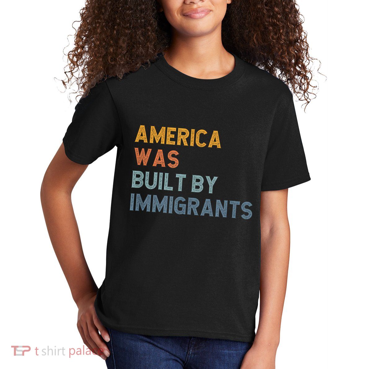 America Was Built By Immigrants Support Refugee Rights Kids T-Shirt