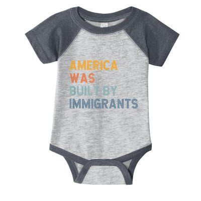 America Was Built By Immigrants Support Refugee Rights Infant Baby Jersey Bodysuit