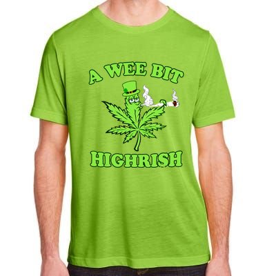 A Wee Bit Highrish Funny 420 Weed Marijuana St Patricks Day Adult ChromaSoft Performance T-Shirt