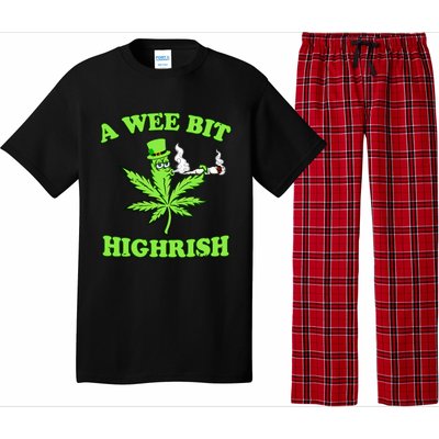 A Wee Bit Highrish Funny 420 Weed Marijuana St Patricks Day Pajama Set