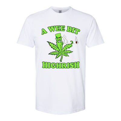 A Wee Bit Highrish Funny 420 Weed Marijuana St Patricks Day Softstyle CVC T-Shirt