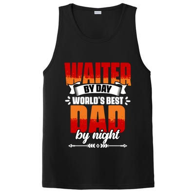 Awesome Waiter By Day World's Best Dad By Night Waitstaff Gift PosiCharge Competitor Tank