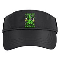 A Wee Bit Highrish Funny 420 Weed Marijuana St Patricks Day Adult Drive Performance Visor