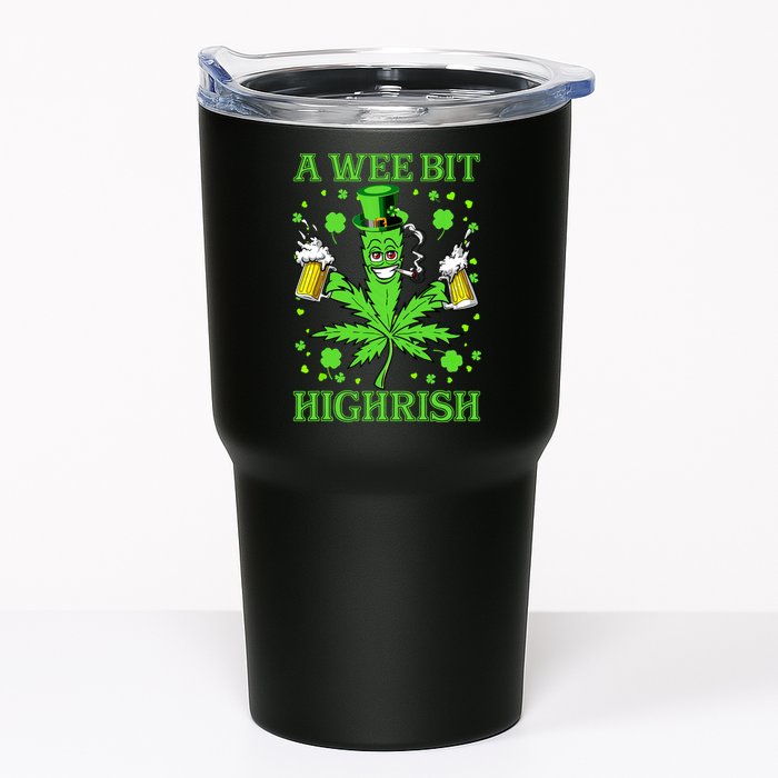 A Wee Bit Highrish Funny 420 Weed Marijuana St Patricks Day Tumbler