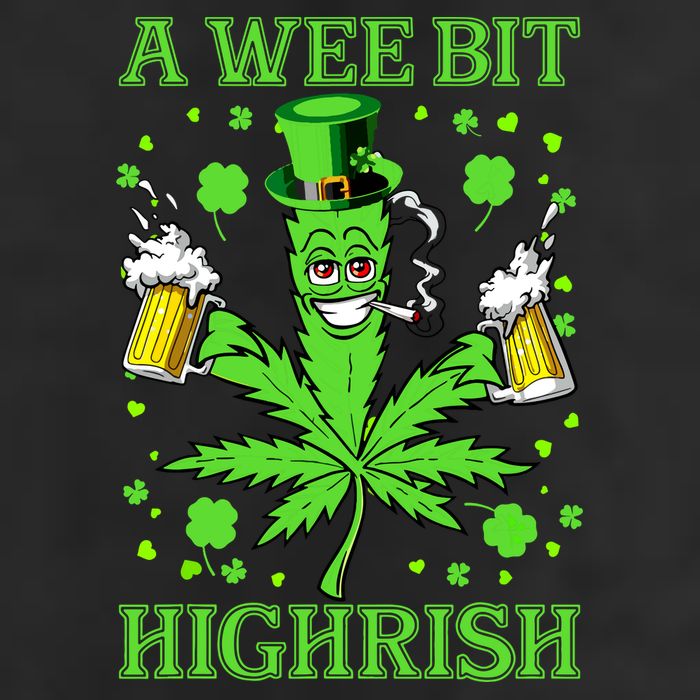 A Wee Bit Highrish Funny 420 Weed Marijuana St Patricks Day Hat