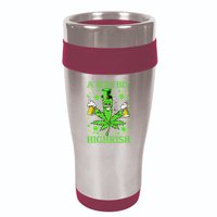 A Wee Bit Highrish Funny 420 Weed Marijuana St Patricks Day 16oz Travel Tumbler