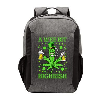 A Wee Bit Highrish Funny 420 Weed Marijuana St Patricks Day Vector Backpack