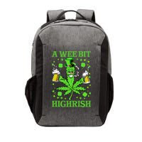A Wee Bit Highrish Funny 420 Weed Marijuana St Patricks Day Vector Backpack