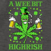 A Wee Bit Highrish Funny 420 Weed Marijuana St Patricks Day Vector Backpack