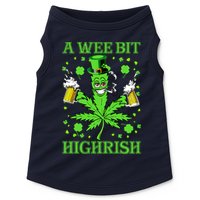 A Wee Bit Highrish Funny 420 Weed Marijuana St Patricks Day Doggie Tank