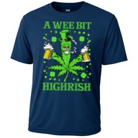 A Wee Bit Highrish Funny 420 Weed Marijuana St Patricks Day Performance Shirt