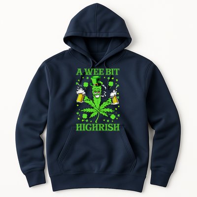 A Wee Bit Highrish Funny 420 Weed Marijuana St Patricks Day Hoodie