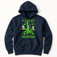 A Wee Bit Highrish Funny 420 Weed Marijuana St Patricks Day Hoodie