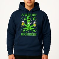 A Wee Bit Highrish Funny 420 Weed Marijuana St Patricks Day Hoodie