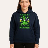A Wee Bit Highrish Funny 420 Weed Marijuana St Patricks Day Hoodie