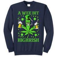 A Wee Bit Highrish Funny 420 Weed Marijuana St Patricks Day Sweatshirt
