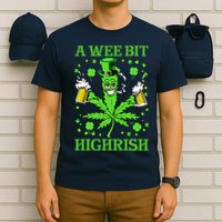 A Wee Bit Highrish Funny 420 Weed Marijuana St Patricks Day T-Shirt