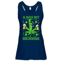 A Wee Bit Highrish Funny 420 Weed Marijuana St Patricks Day Ladies Essential Flowy Tank