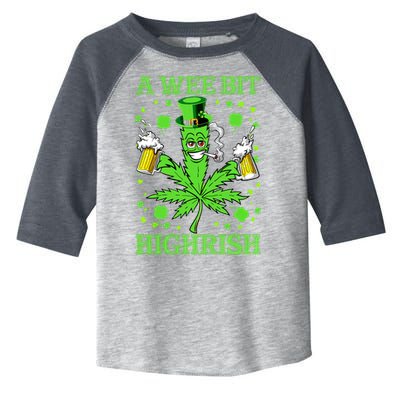 A Wee Bit Highrish Funny 420 Weed Marijuana St Patricks Day Toddler Fine Jersey T-Shirt