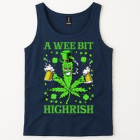 A Wee Bit Highrish Funny 420 Weed Marijuana St Patricks Day Tank Top