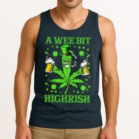 A Wee Bit Highrish Funny 420 Weed Marijuana St Patricks Day Tank Top