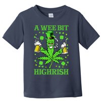 A Wee Bit Highrish Funny 420 Weed Marijuana St Patricks Day Toddler T-Shirt