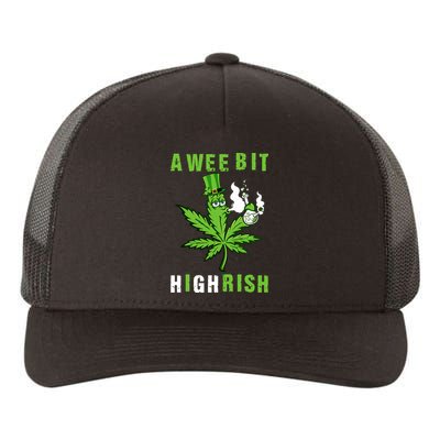 A Wee Bit Highrish Funny 420 Weed St Patricks Day Yupoong Adult 5-Panel Trucker Hat