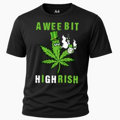 A Wee Bit Highrish Funny 420 Weed St Patricks Day Performance Shirt