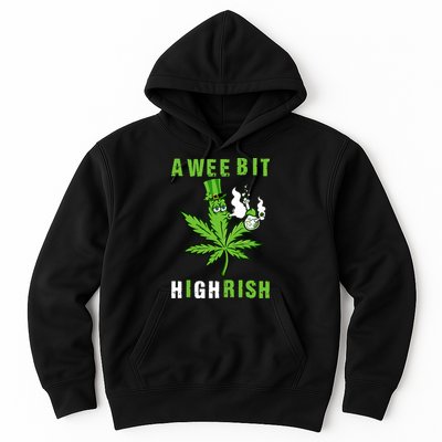 A Wee Bit Highrish Funny 420 Weed St Patricks Day Hoodie